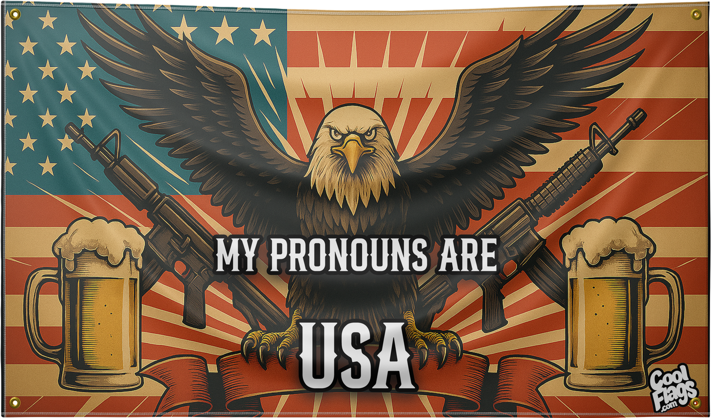 My pronouns are USA flag