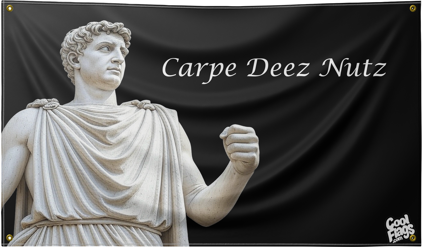Carpe deez nutz funny flag