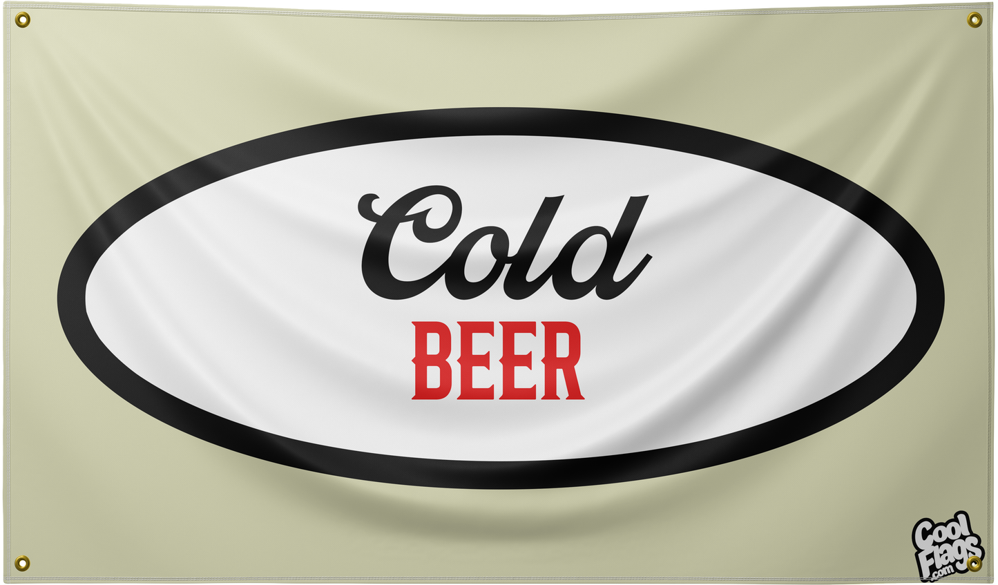 Cold beer cool flag