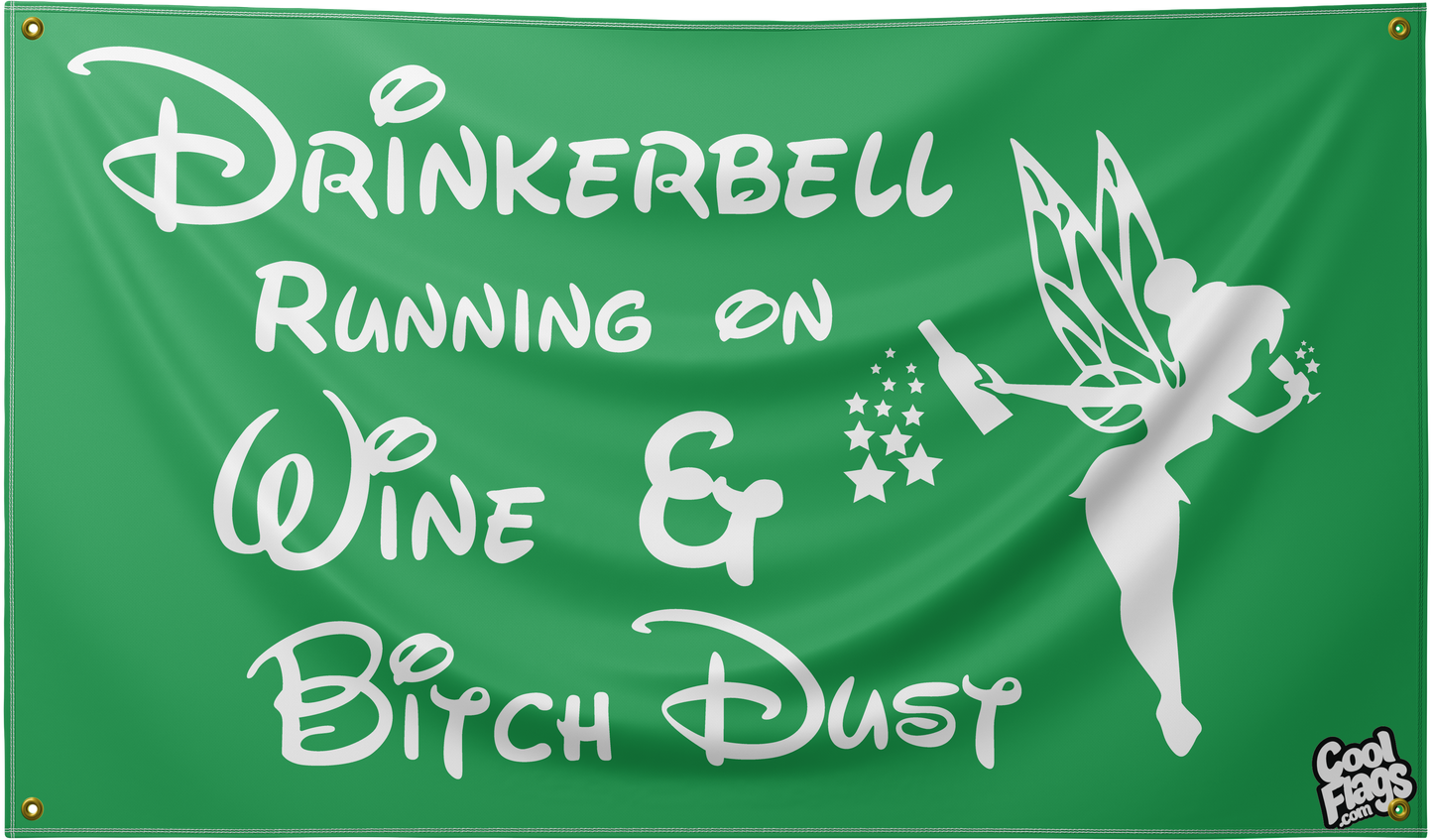 Drinkerbell flag in green