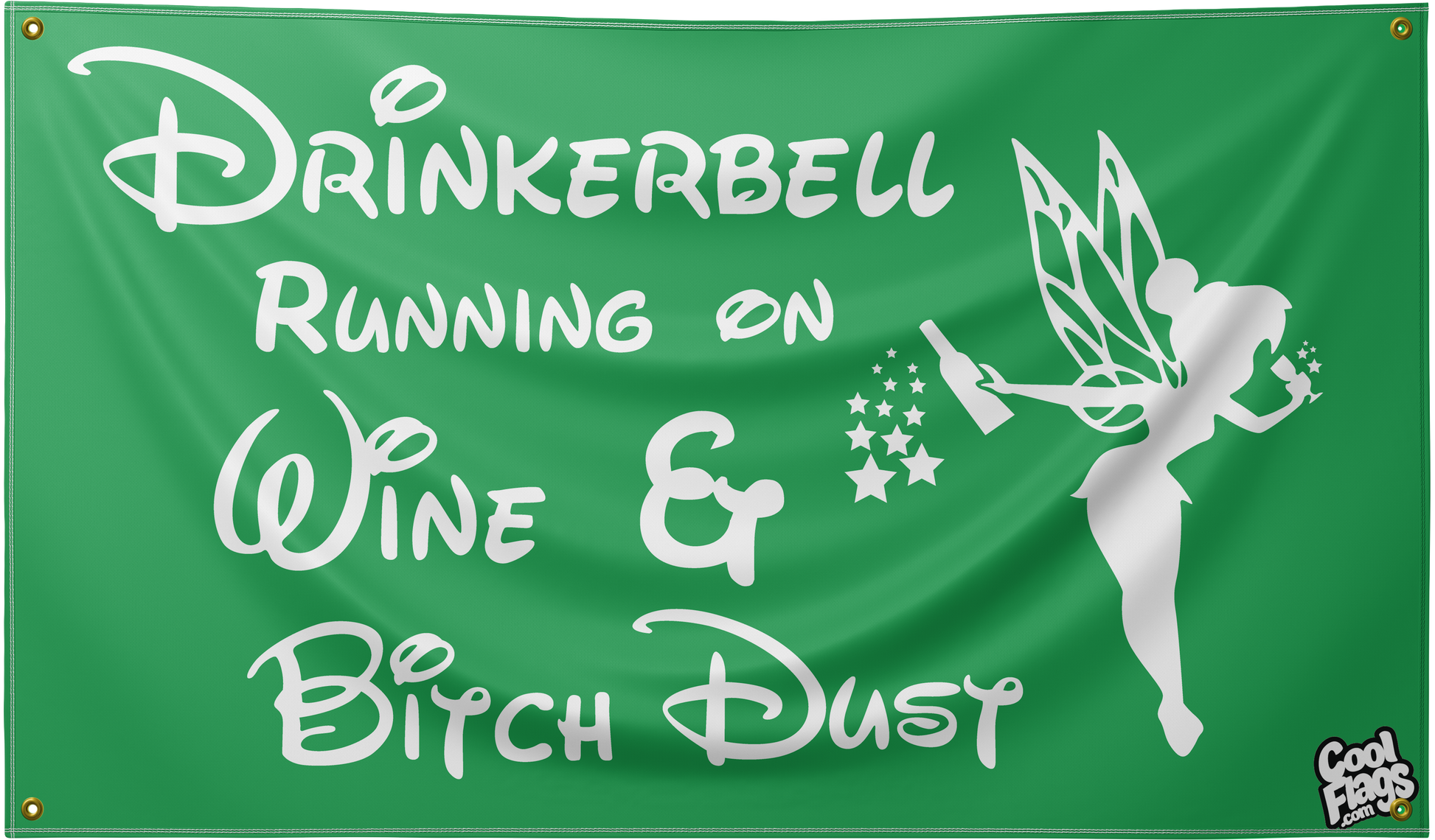 Drinkerbell flag in green