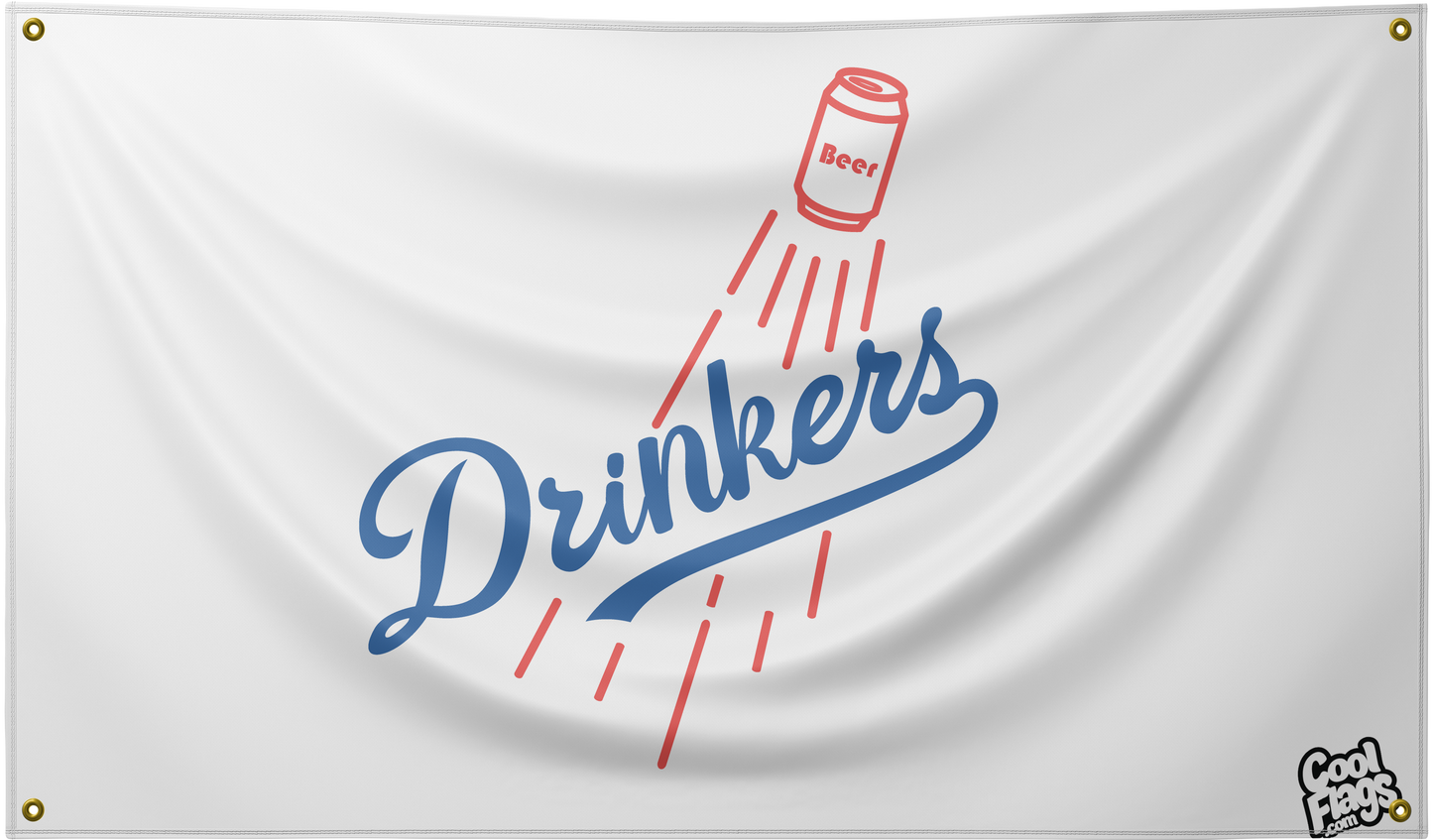Drinkers sports fan funny flag