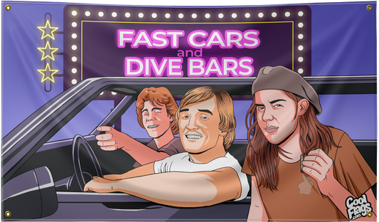 Fast cars and dive bars flags