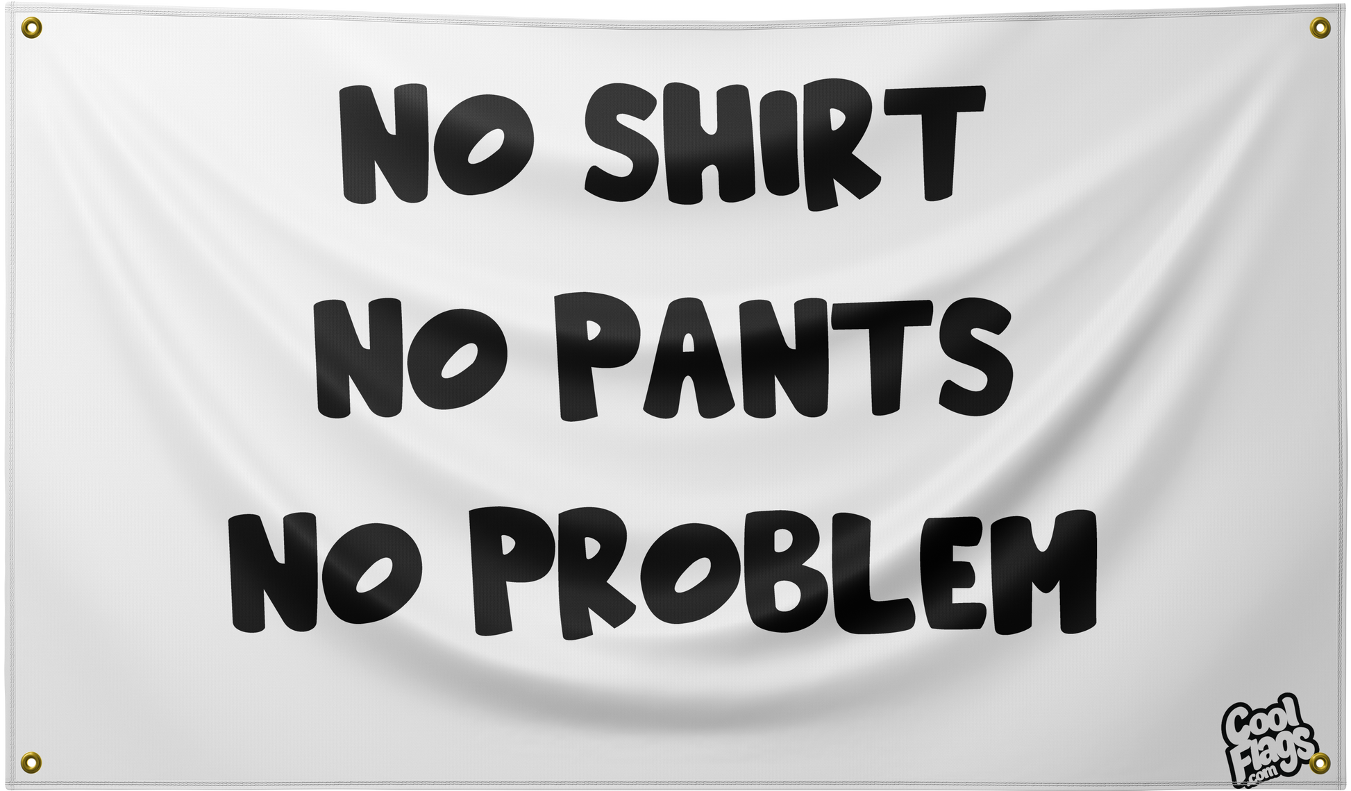 No shirt, no pants funny flag