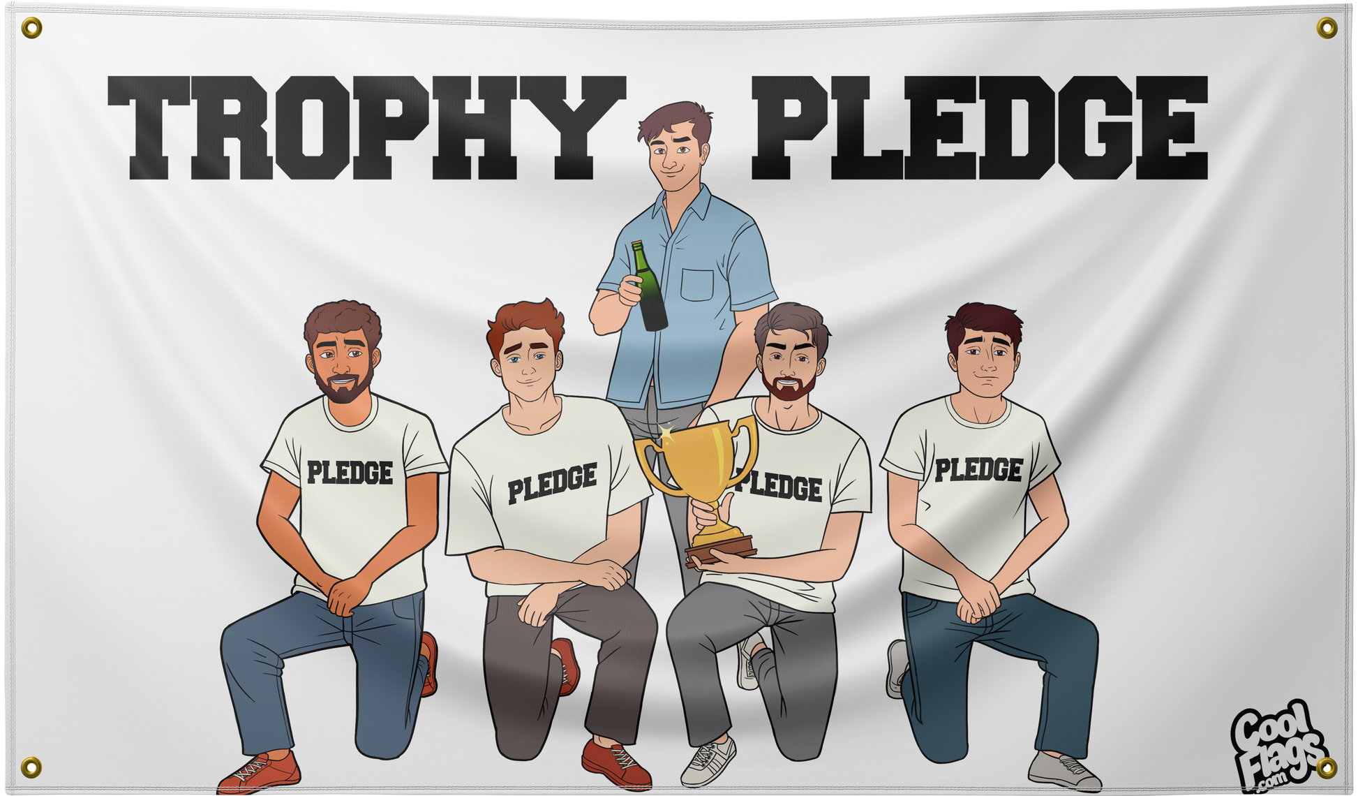 Trophy pledge fraternity flag