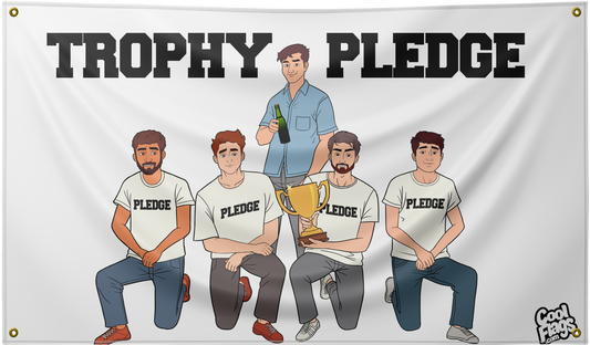 Trophy pledge fraternity flag